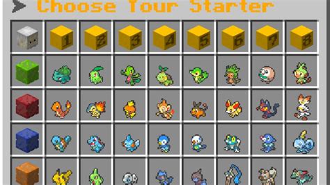 pixelmon pokemon list.